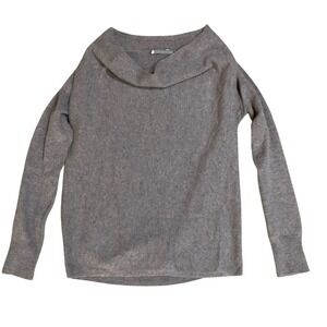 InCashmere Sweater Wide Boat‎ Cowl Neck Long-Sleeve Cashmere Taupe Size Small